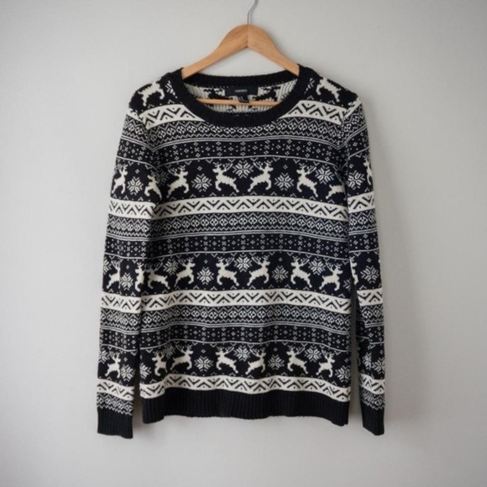 Forever 21 Fair Isle Winter Sweater Size Medium
